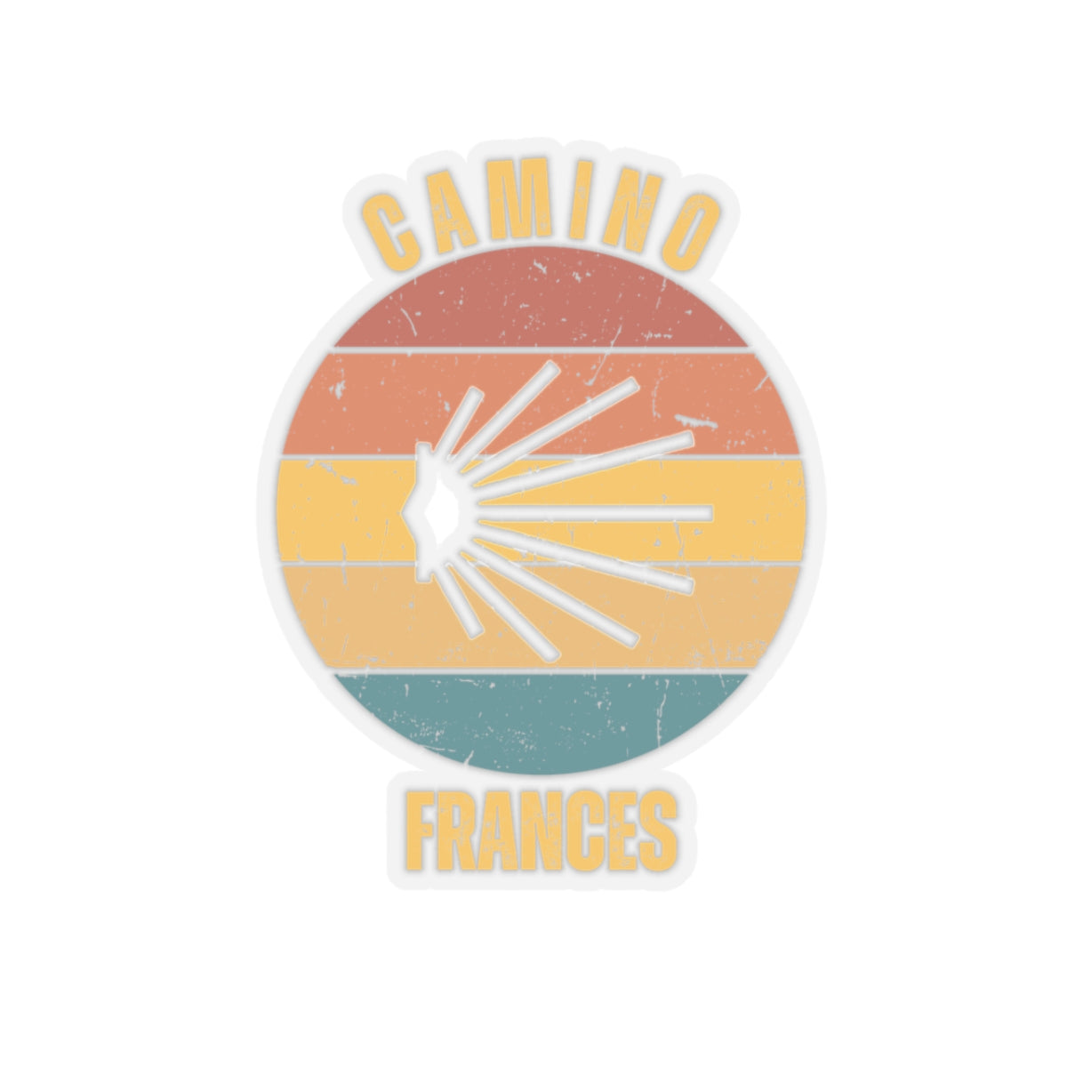 Camino de Santiago Frances, Kiss-Cut Stickers, Camino Gifts/Souvenirs