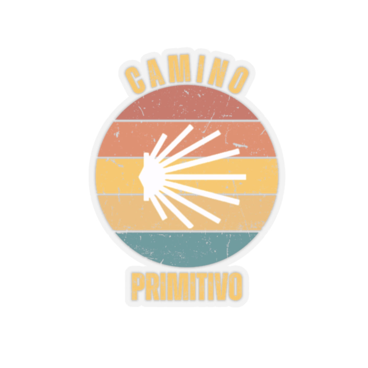 Camino de Santiago Primitivo, Kiss-Cut Stickers, Camino Gifts, Souvenirs