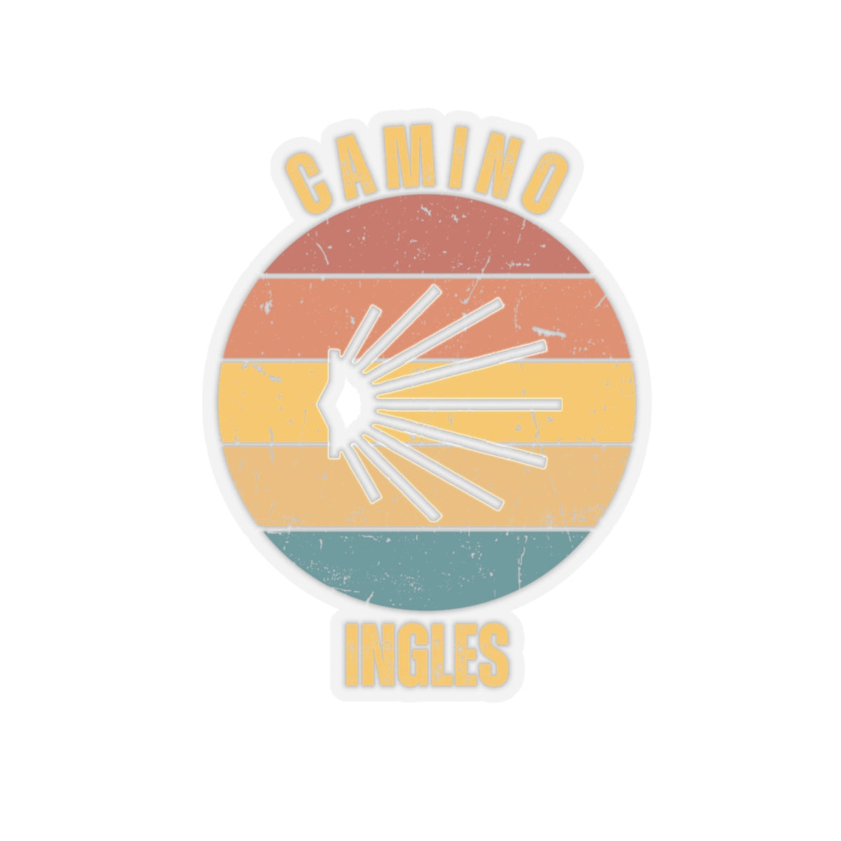 Camino de Santiago Ingles Kiss-Cut Stickers, Camino Gifts/Souvenirs