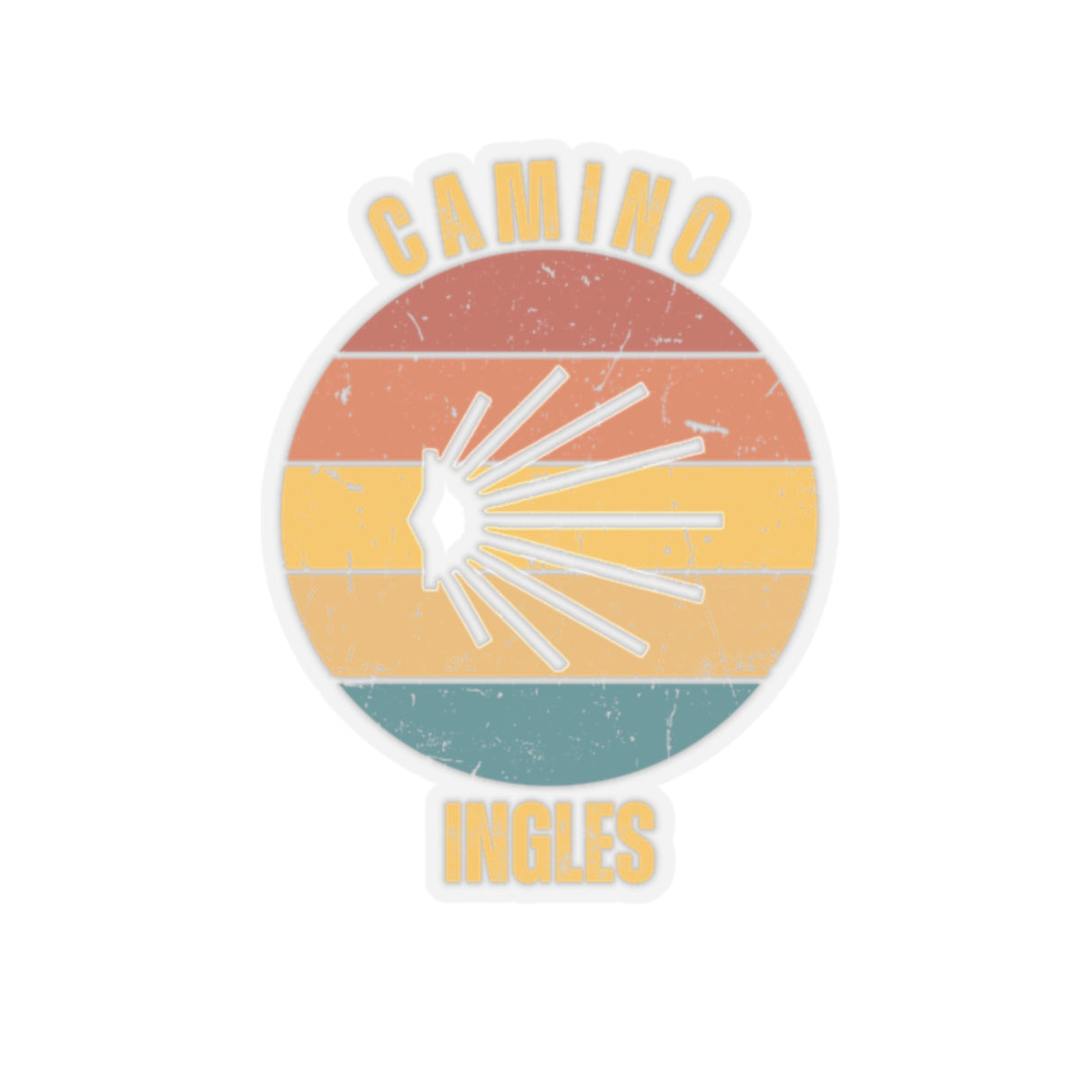 Camino de Santiago Ingles Kiss-Cut Stickers, Camino Gifts/Souvenirs