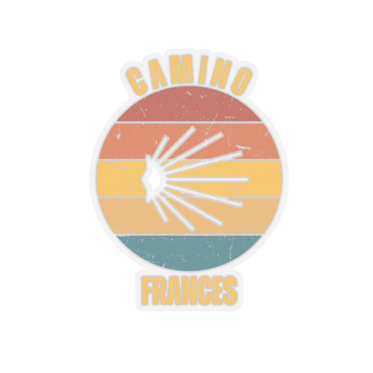 Camino de Santiago Frances, Kiss-Cut Stickers, Camino Gifts/Souvenirs