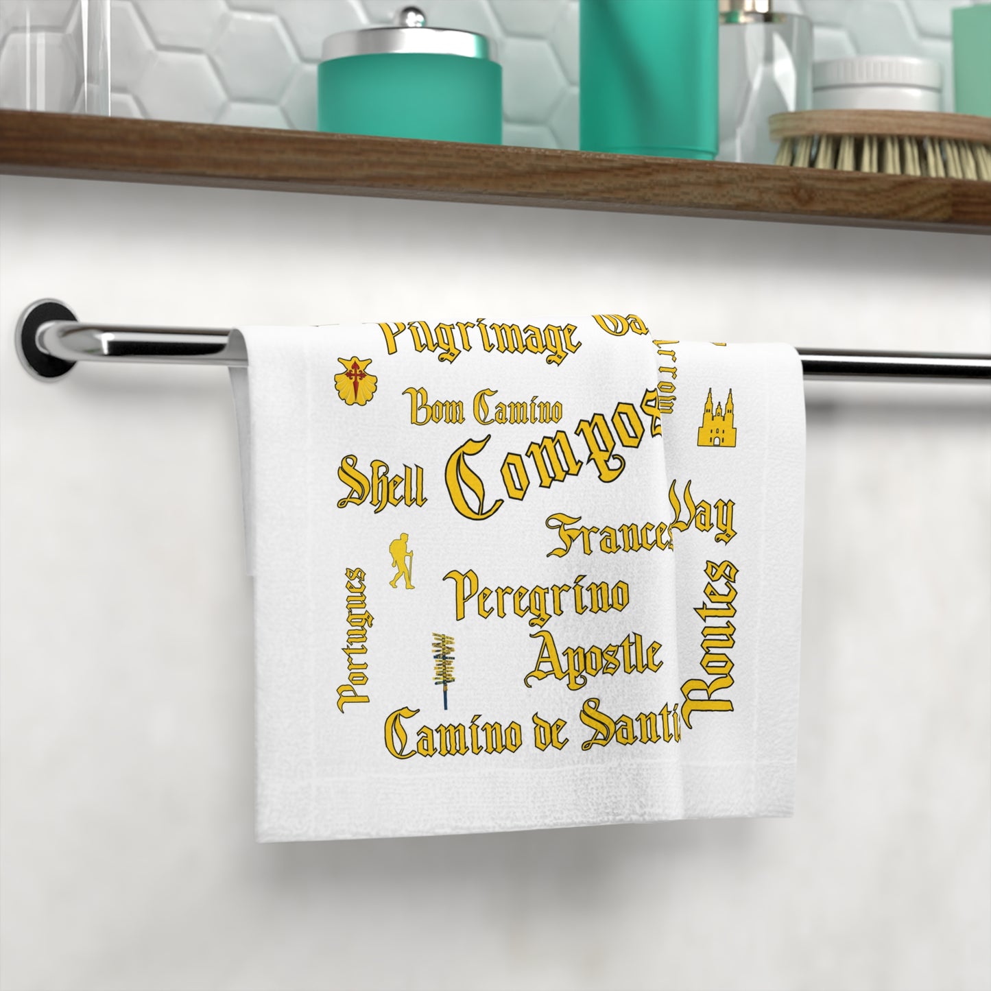 Camino de Santiago Face Towel, Christmas or Birthday, Gift for Peregrino