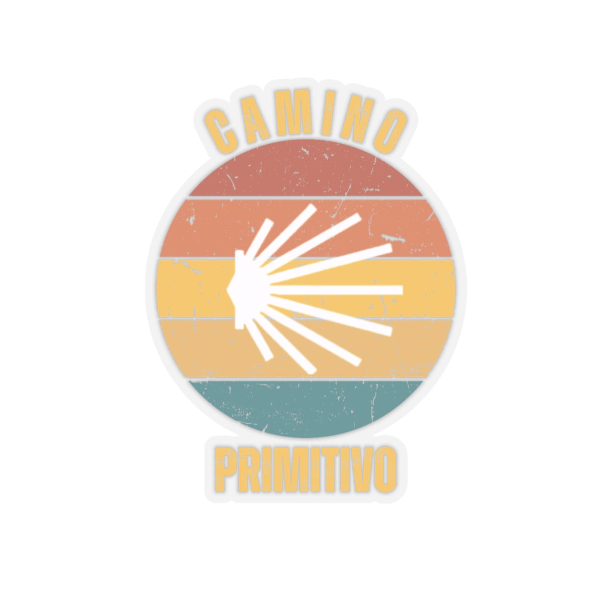 Camino de Santiago Primitivo, Kiss-Cut Stickers, Camino Gifts, Souvenirs