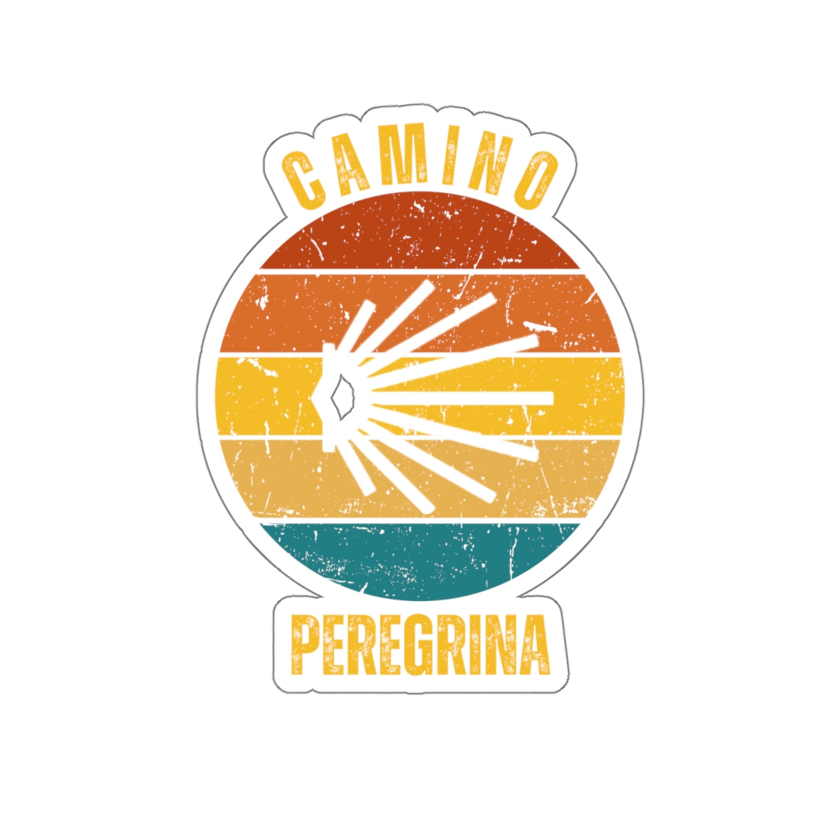 Camino de Santiago Peregrina, Kiss-Cut Stickers, Camino Gifts, Souvenirs
