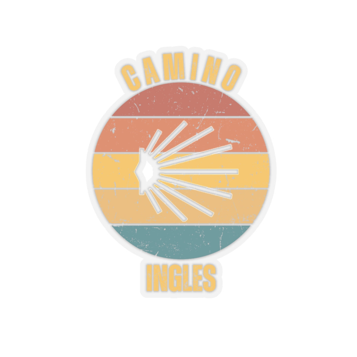 Camino de Santiago Ingles Kiss-Cut Stickers, Camino Gifts/Souvenirs