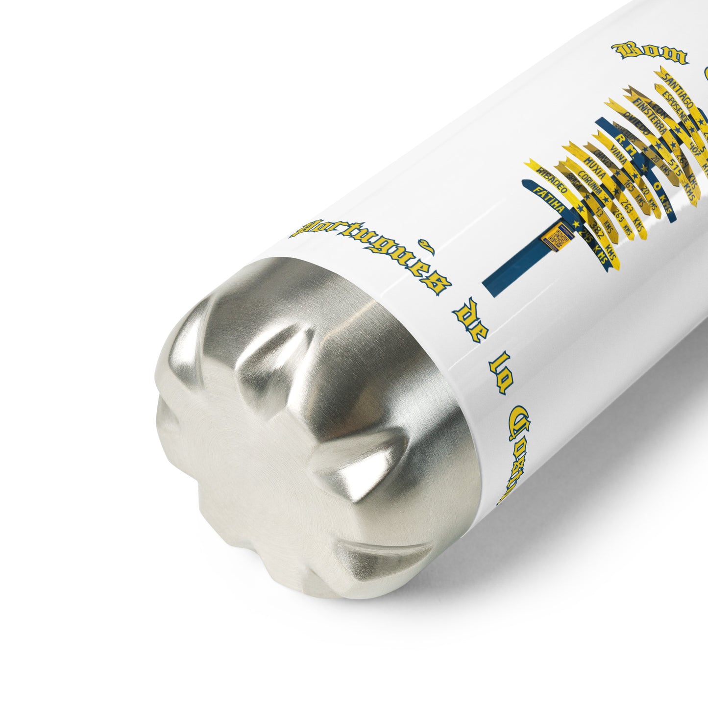 Bom Camino de Santiago Portugues de la Costa Stainless Steel Water Bottle