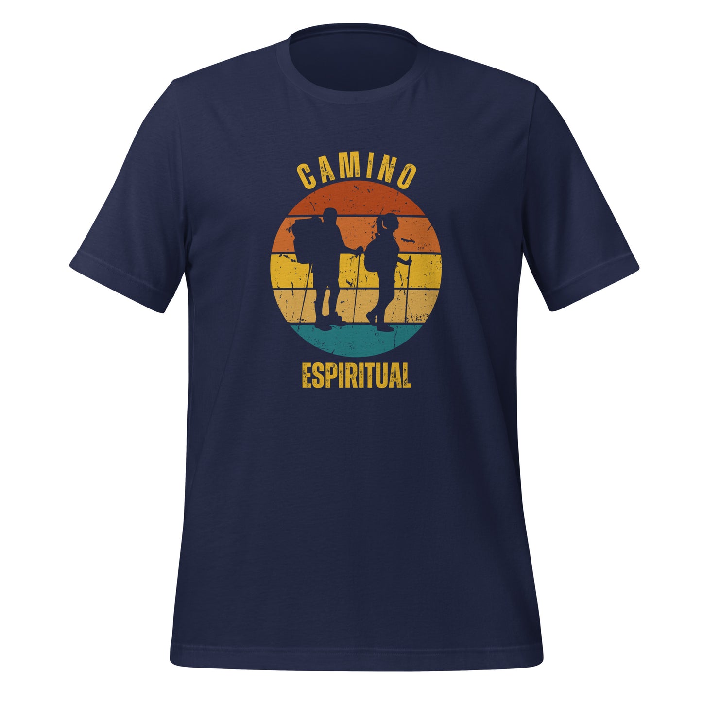 Camino Espiritual T-Shirt, Gift for Santiago Peregrino, Keepsake, 2 Hikers, Unisex
