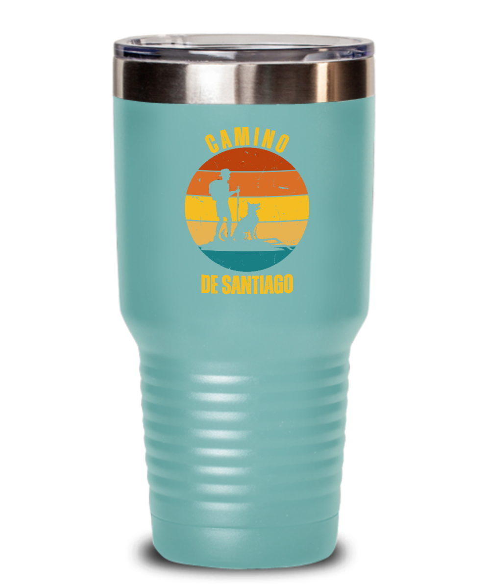 Camino de Santiago Tumbler with dog