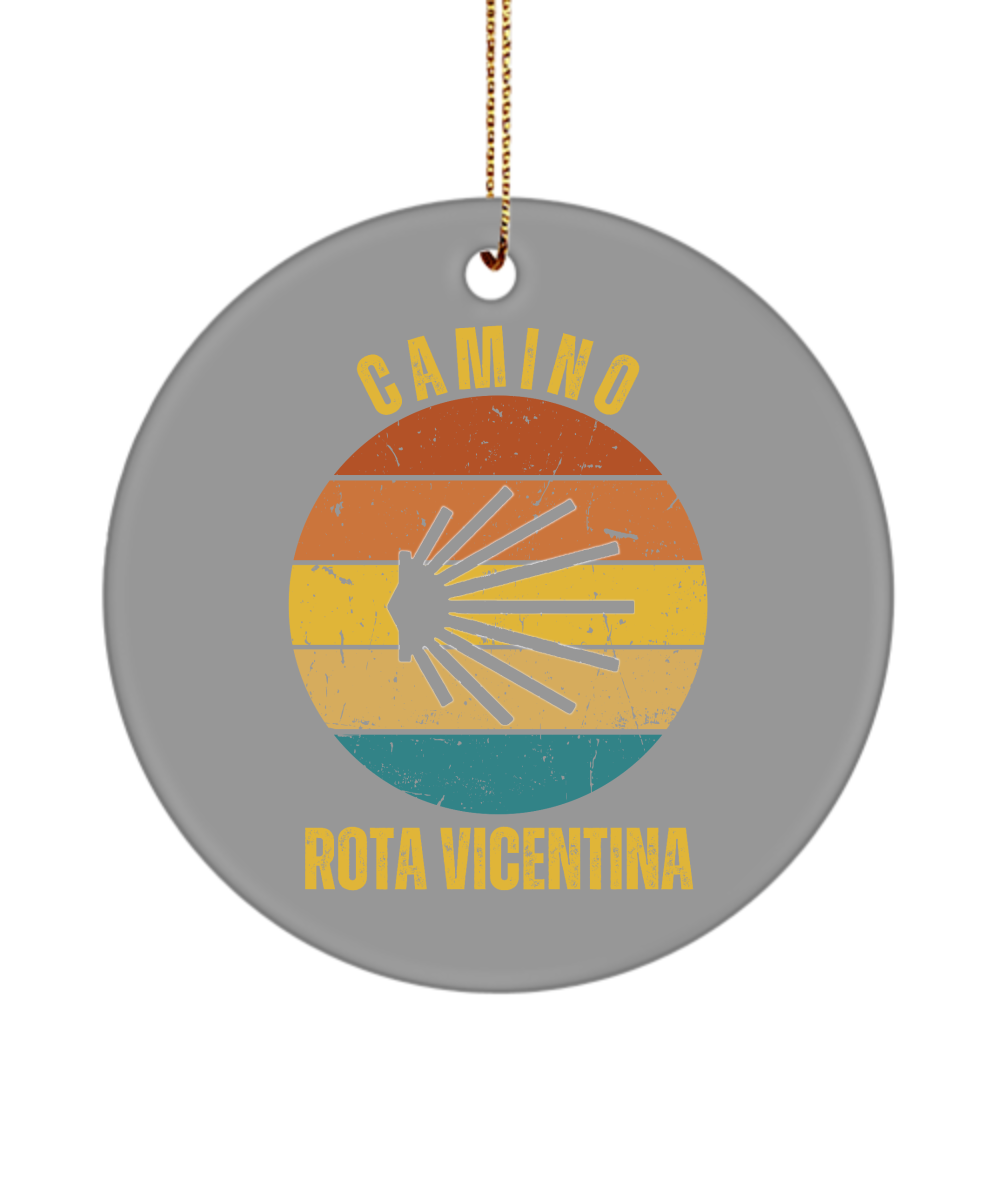 Camino de Santiago Christmas Ornament Rota Vicentina Seashell 3" Round Ceramic