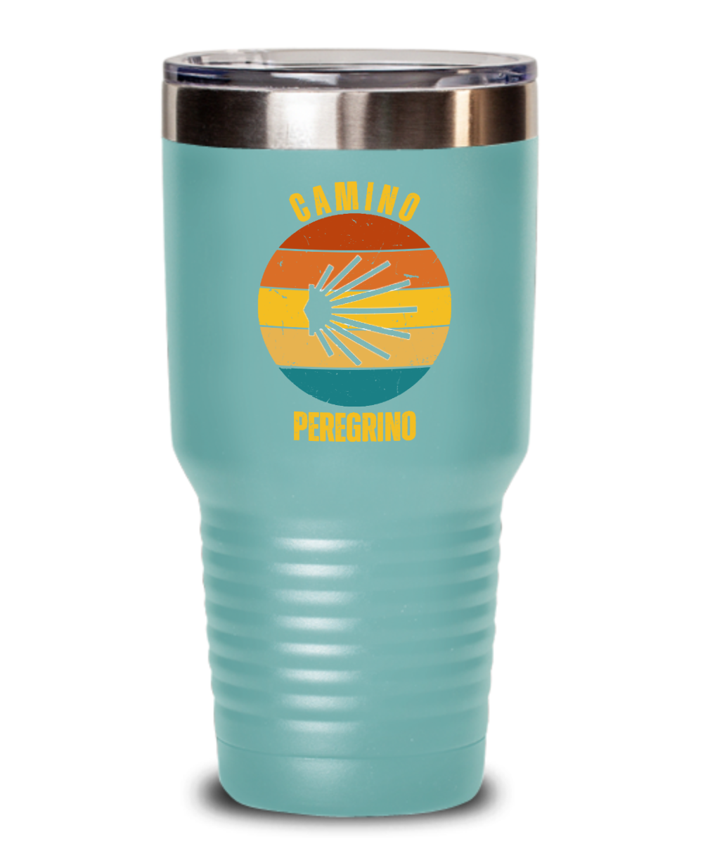 Camino de Santiago Peregrino Gifts, Stainless Steel Tumbler, 20 or 30 oz.