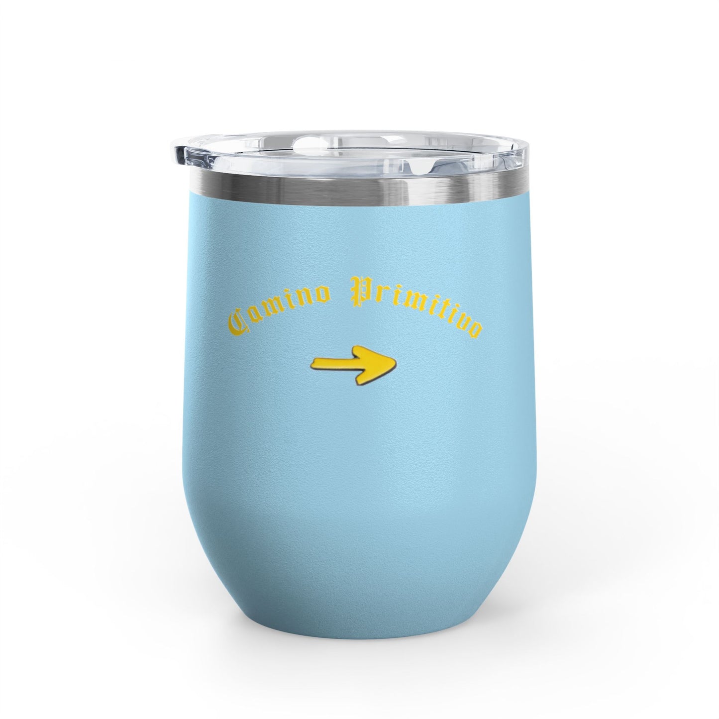 Camino Primitivo Wine Tumbler, 12oz - Camino de Santiago Pilgrimage Gift, Hiking Present, Way of St. James