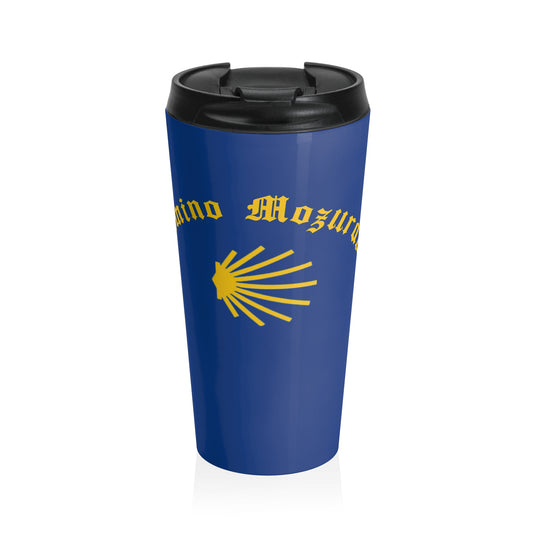 Camino Mozarabe Lidded Tumbler Camino Santiago Seashell Stainless Steel Travel 15 oz