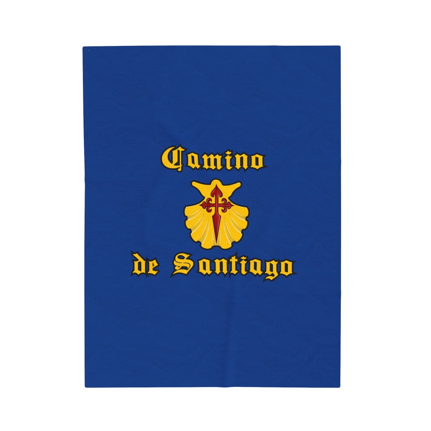 Camino de Santiago Blanket,  Velveteen Plush Blanket, 3 sizes, Gift for Peregrino