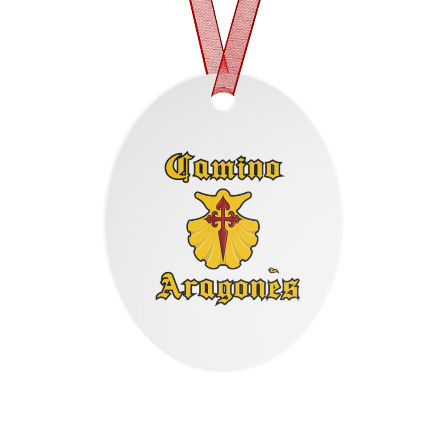 Camino de Santiago Christmas Ornaments, Aragones, Gift for Pilgrim, Metal