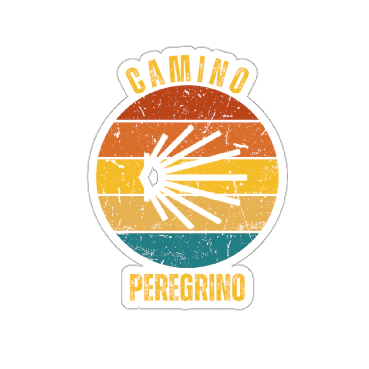 Santiago de Santiago Peregrino Kiss-Cut Stickers, Camino Gifts Souvenirs