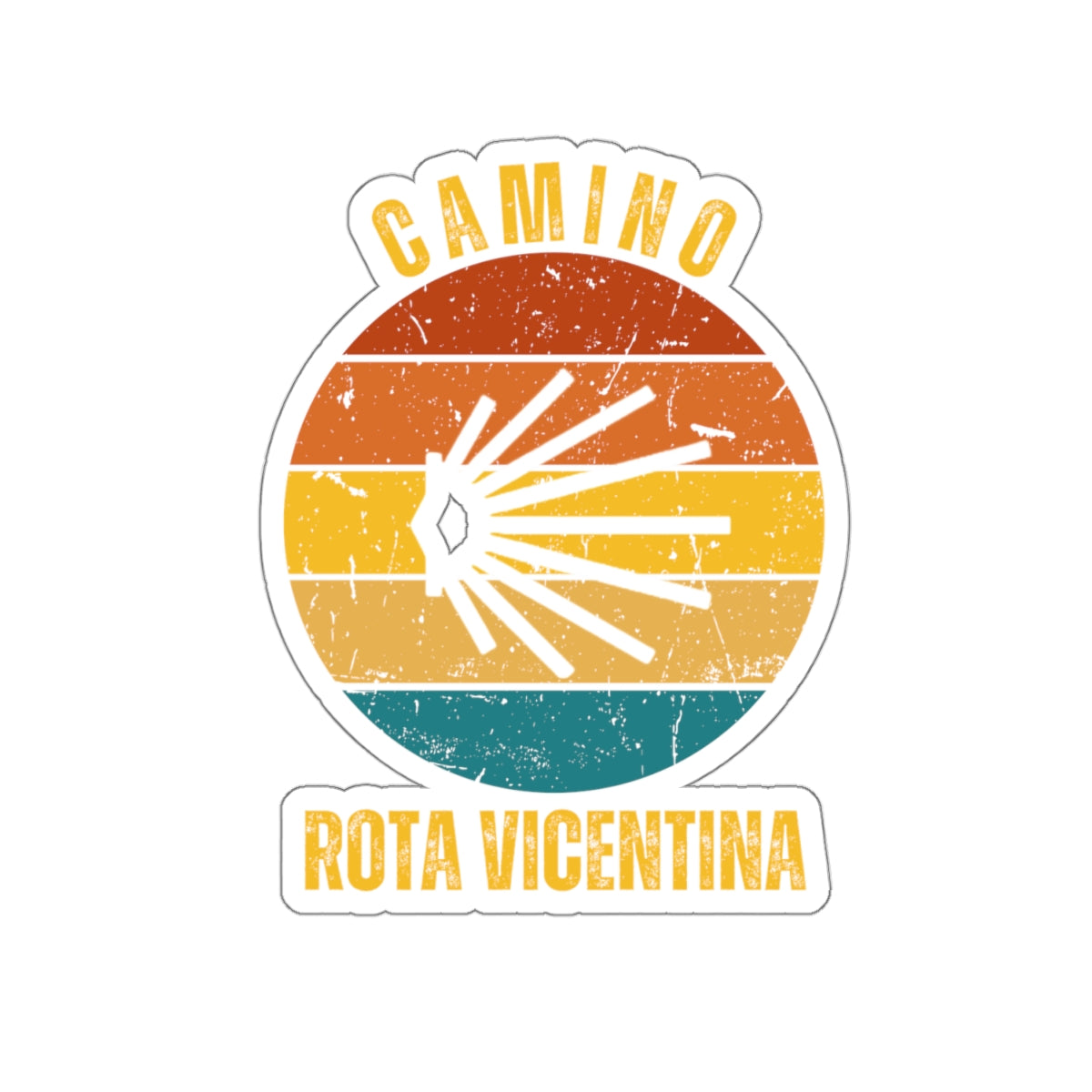 Camino de Santiago Português Rota Vicentina Kiss-Cut Stickers, Gift for Peregrino, Fisherman's Way