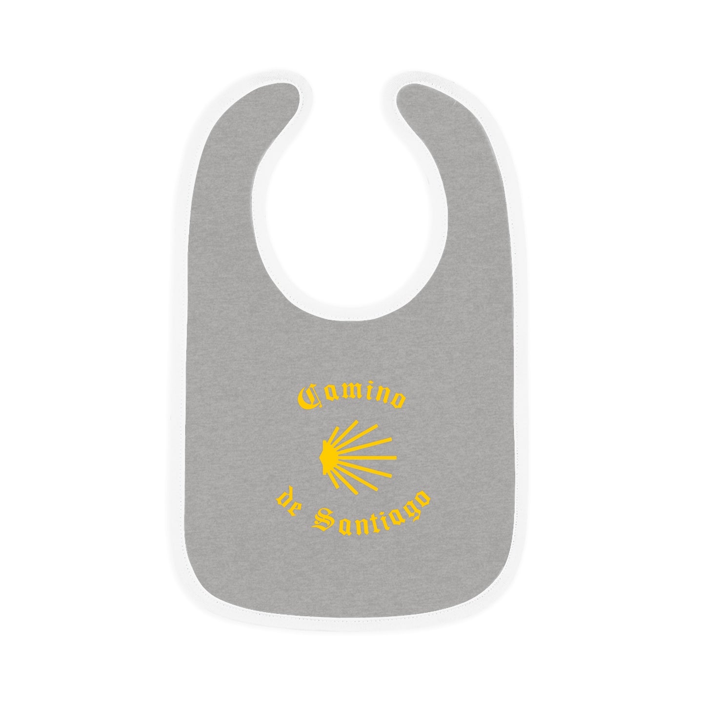 Camino de Santiago Baby Contrast Trim Jersey Bib Buen Camino with Shell