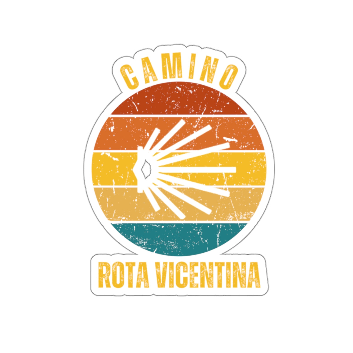 Camino de Santiago Português Rota Vicentina Kiss-Cut Stickers, Gift for Peregrino, Fisherman's Way