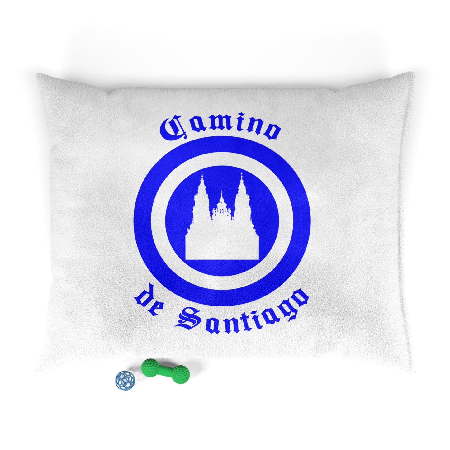 Camino de Santiago de Compostela Pet Bed Cat or Dog, Royal Blue