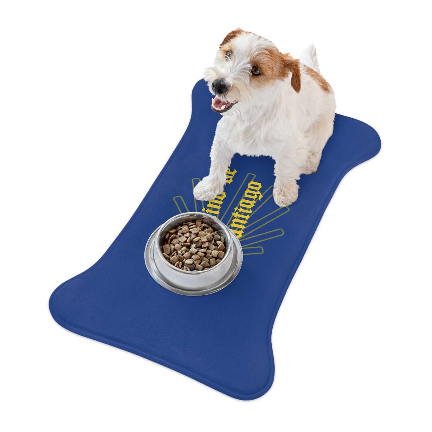 Camino de Santiago Pet Feeding Mats, Gift for Dogs/Cats, Bone and Fish Shapes