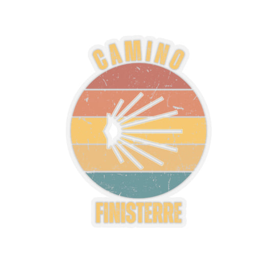 Camino de Santiago Finisterre, Kiss-Cut Stickers, Camino Gifts and Souviniers