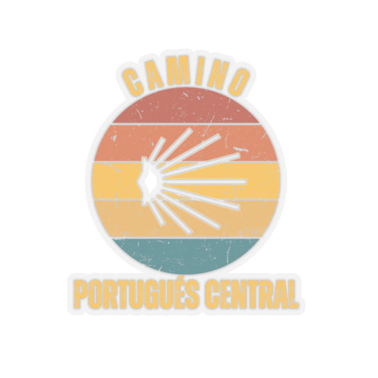 Camino de Santiago Português  Central Kiss-Cut Stickers, Gift for Peregrino, Memento, Souvenir