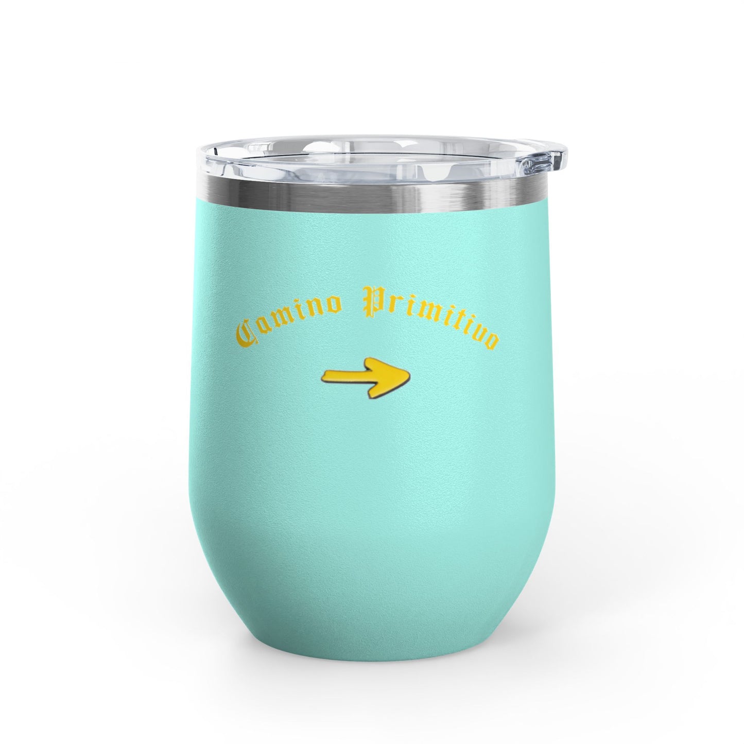 Camino Primitivo Wine Tumbler, 12oz - Camino de Santiago Pilgrimage Gift, Hiking Present, Way of St. James