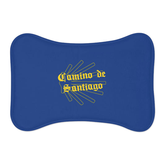 Camino de Santiago Pet Feeding Mats, Gift for Dogs/Cats, Bone and Fish Shapes