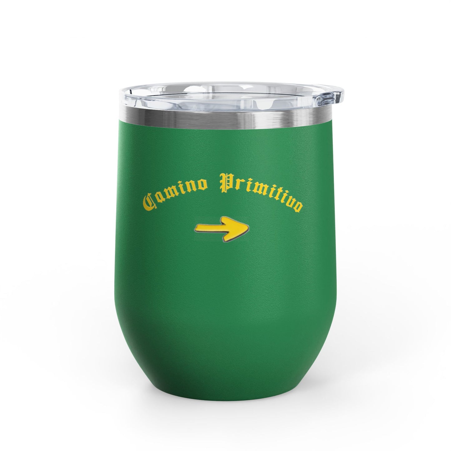 Camino Primitivo Wine Tumbler, 12oz - Camino de Santiago Pilgrimage Gift, Hiking Present, Way of St. James