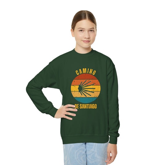 Camino de Santiago Youth Crewneck Sweatshirt, gift for Camino Child Hiker, Camino Children Clothing