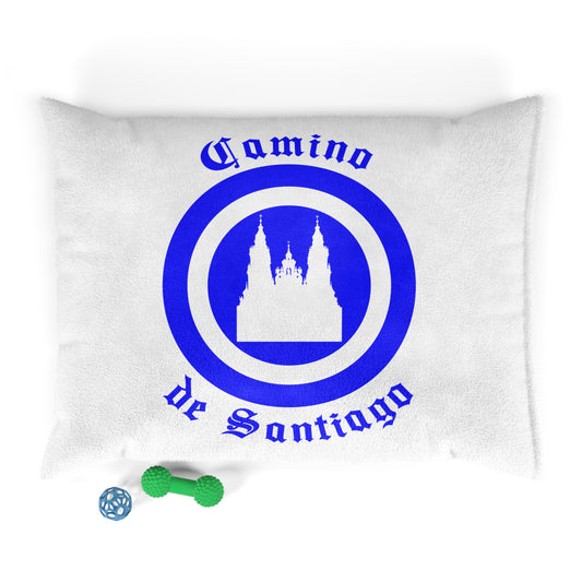 Camino de Santiago de Compostela Pet Bed Cat or Dog, Royal Blue