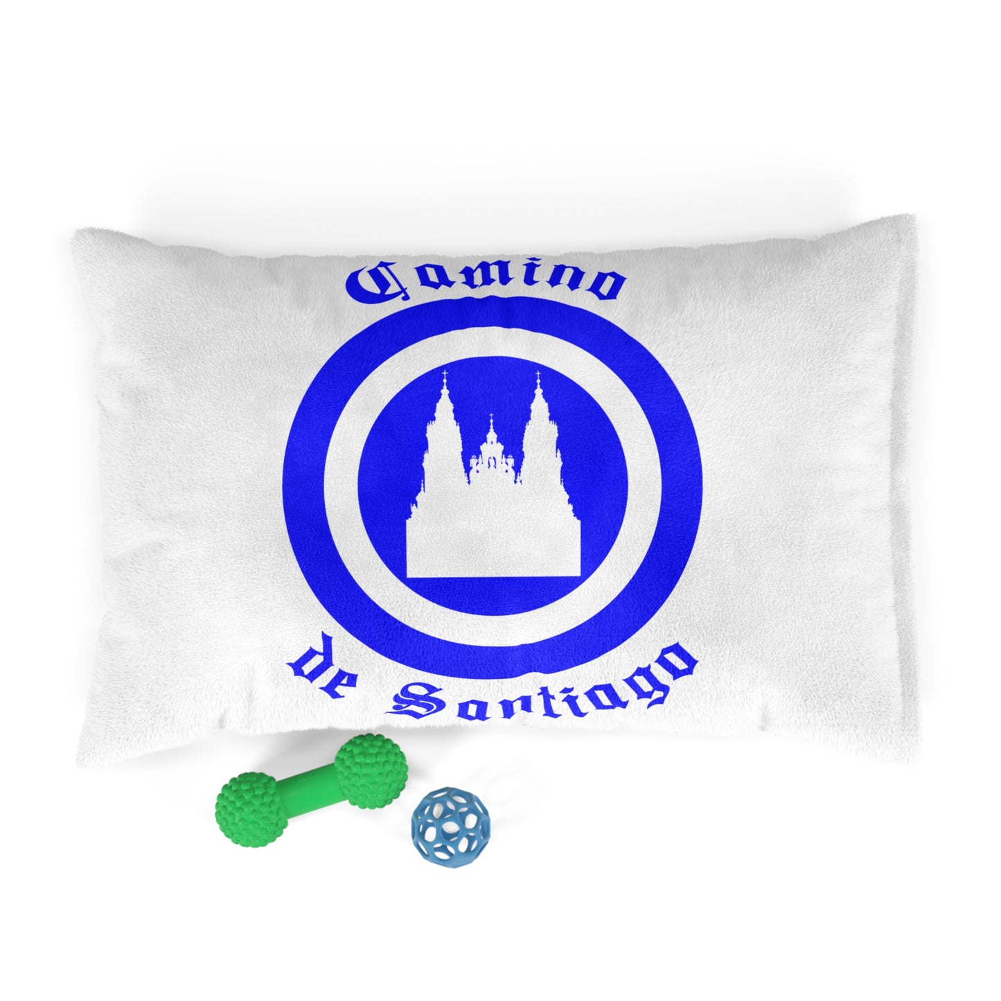 Camino de Santiago de Compostela Pet Bed Cat or Dog, Royal Blue