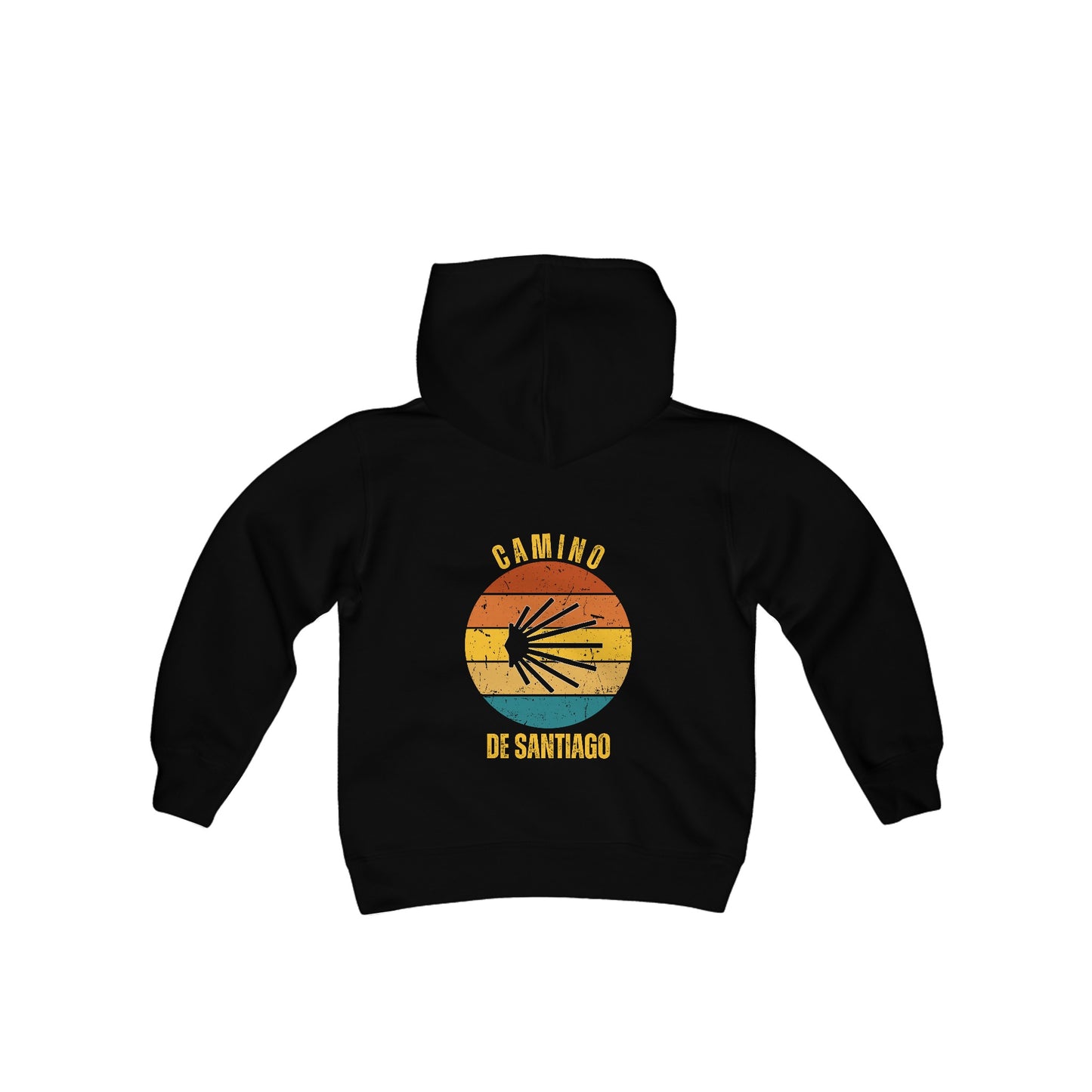 Camino de Santiago Youth Heavy Blend Hooded Sweatshirt, Gift for Camino Child Hiker