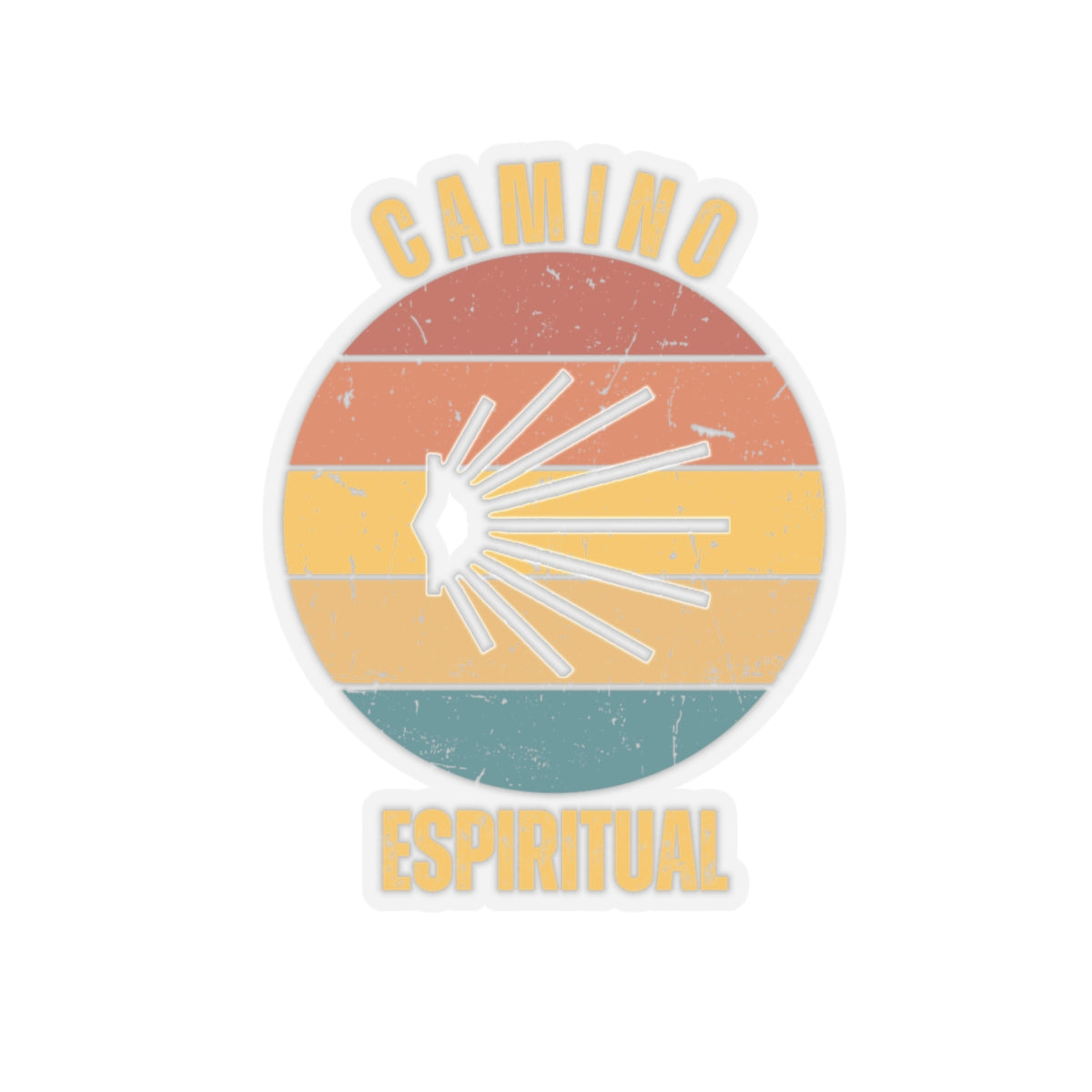 Camino de Santiago Espiritual, Kiss-Cut Stickers, Camino Gifts, Souvenirs