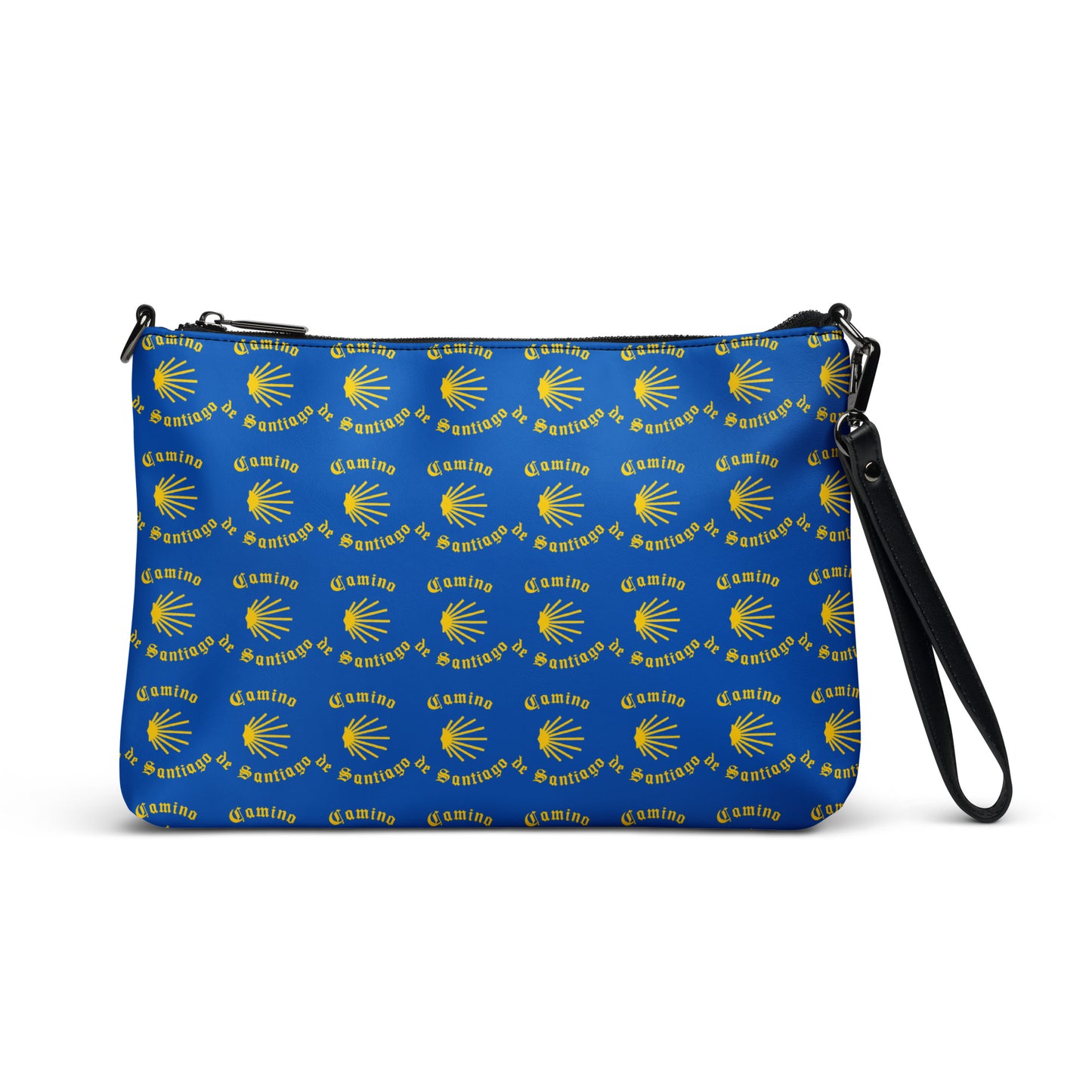 Camino de Santiago Handbag, Yellow on Blue, Gift for Peregrino