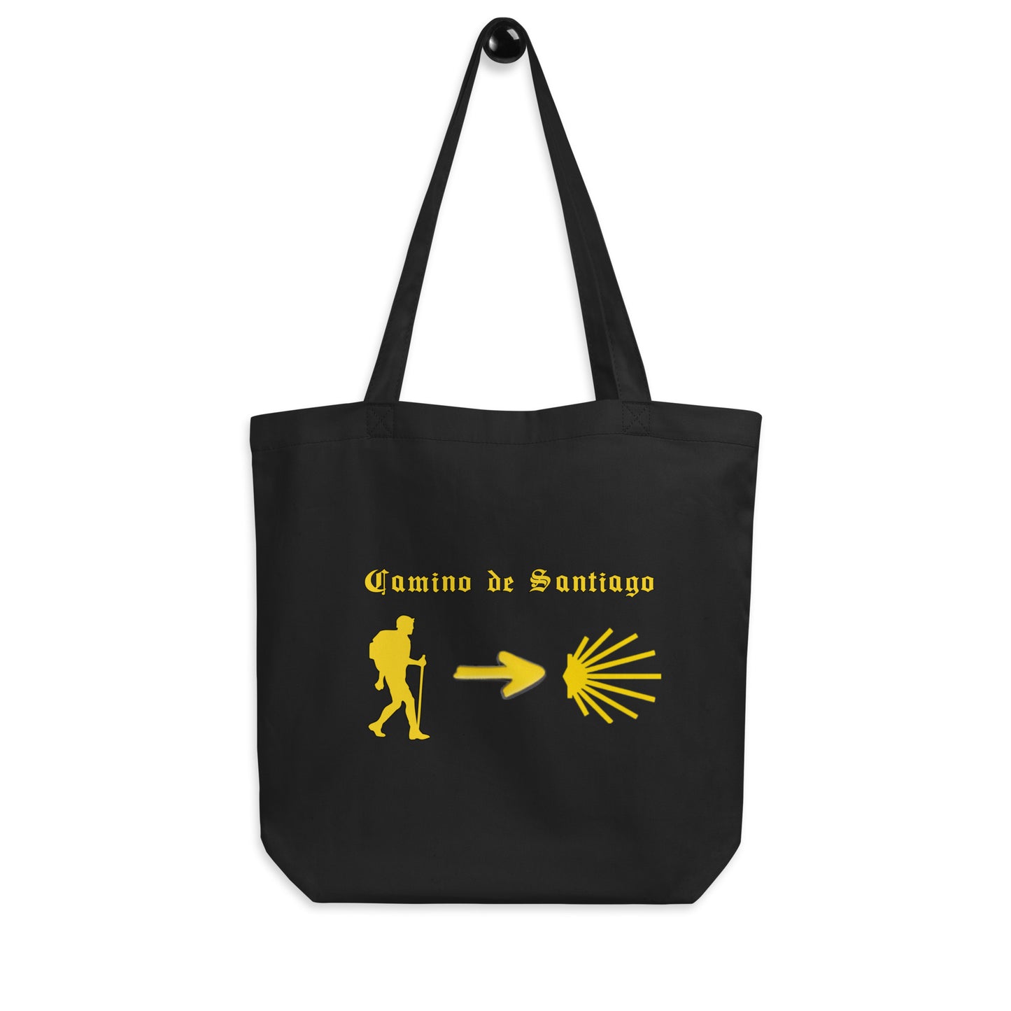 Camino de Santiago Gift, Gift for Camino Peregrino, Seashell, Arrow, Hiker, Eco Tote Bag