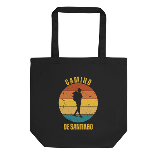 Camino de Santiago Eco Tote Bag Camino Keepsake, Solo Hiker, Portugues, Spain, Plata, Costa, Notre