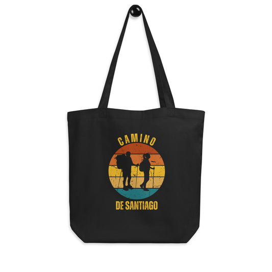 Camino de Santiago Eco Tote Bag Camino Keepsake, Two Hikers, Portugal, Spain, Plata, Costa, Notre