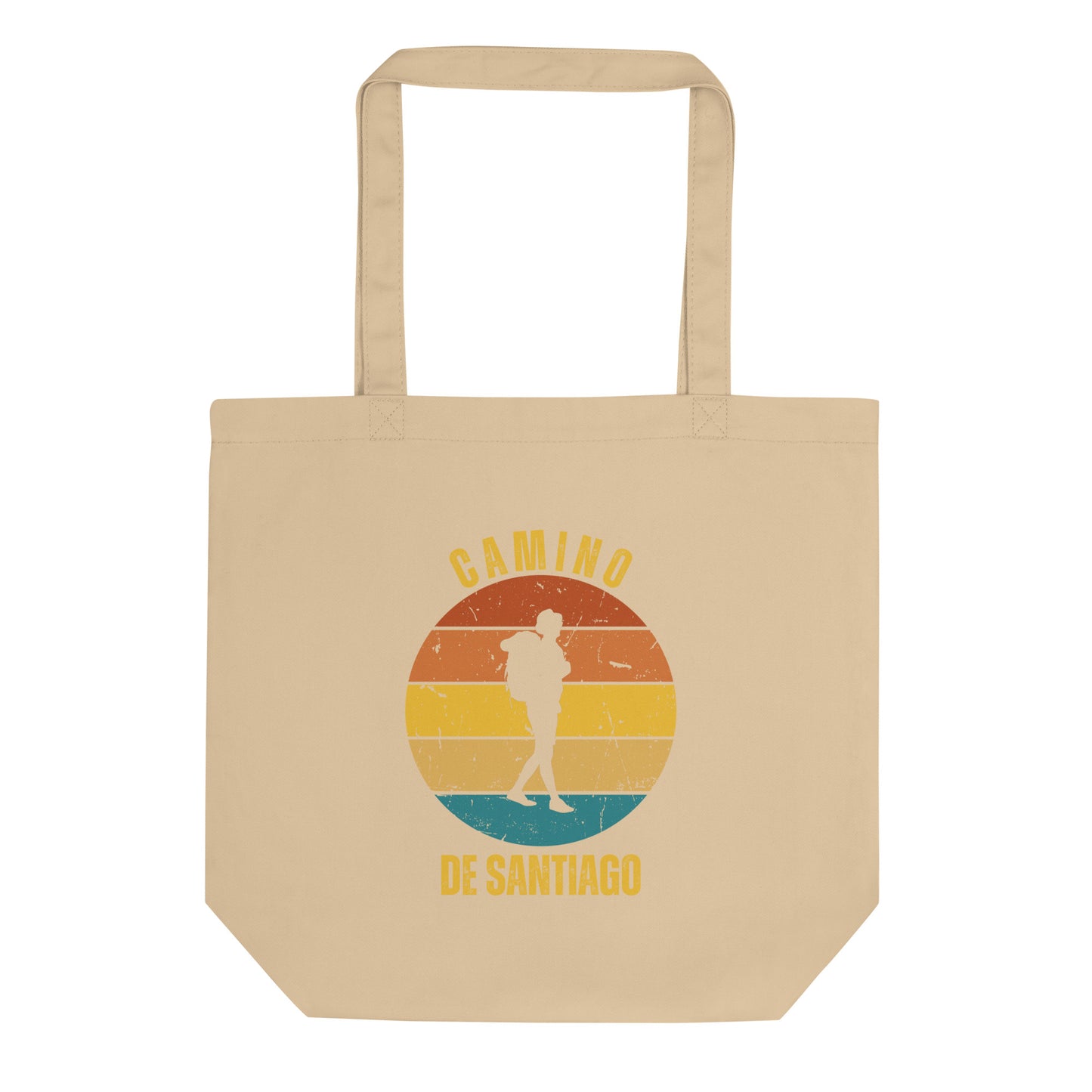 Camino de Santiago Eco Tote Bag Camino Keepsake, Solo Hiker, Portugues, Spain, Plata, Costa, Notre