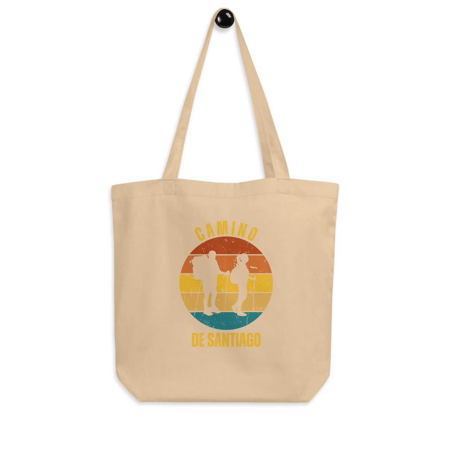 Camino de Santiago Eco Tote Bag Camino Keepsake, Two Hikers, Portugal, Spain, Plata, Costa, Notre