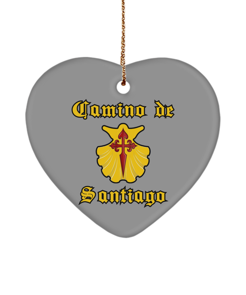 Camino de Santiago Ornaments, Gift for Christmas, Cross of St. James, Ceramic