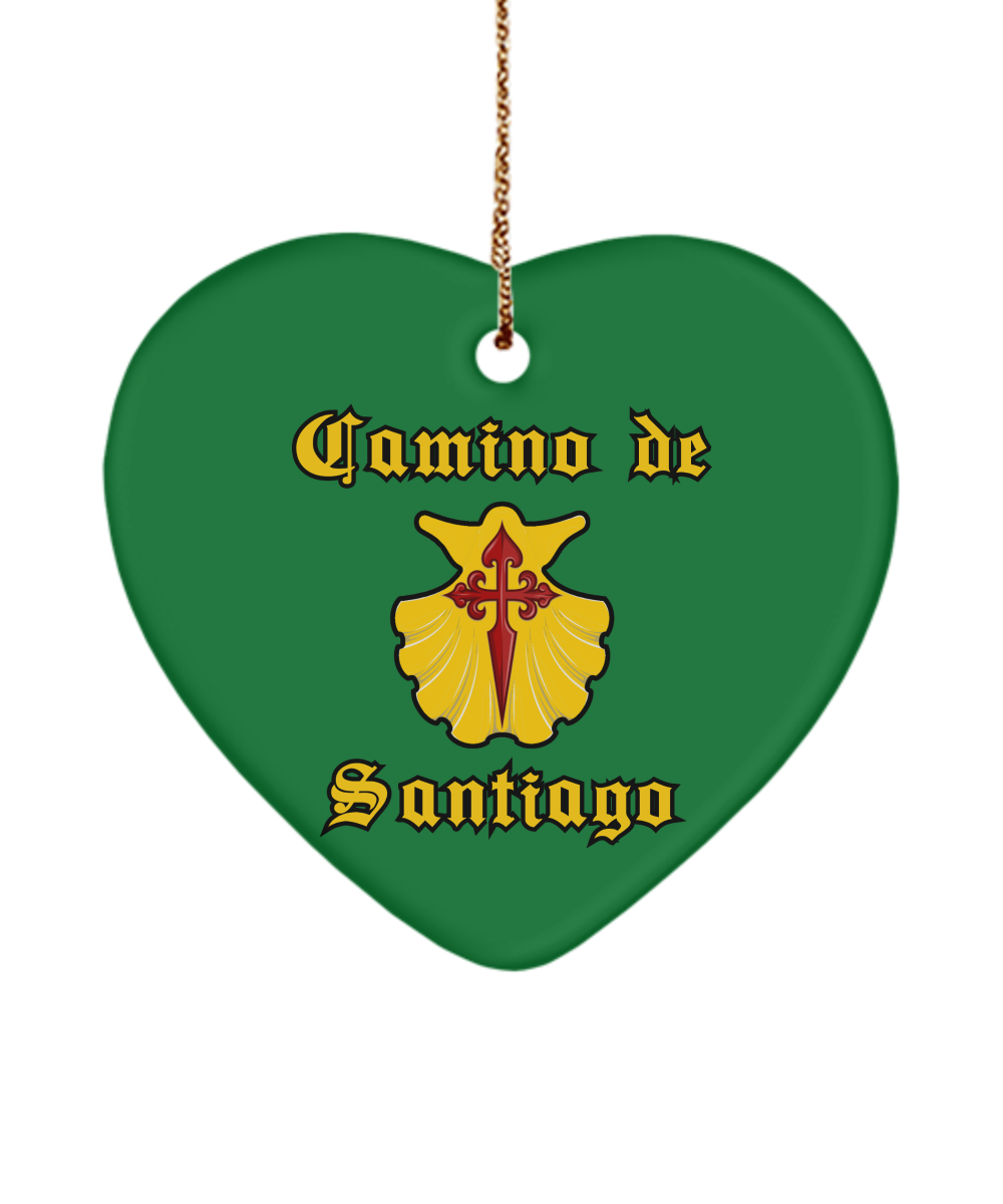 Camino de Santiago Ornaments, Gift for Christmas, Cross of St. James, Ceramic