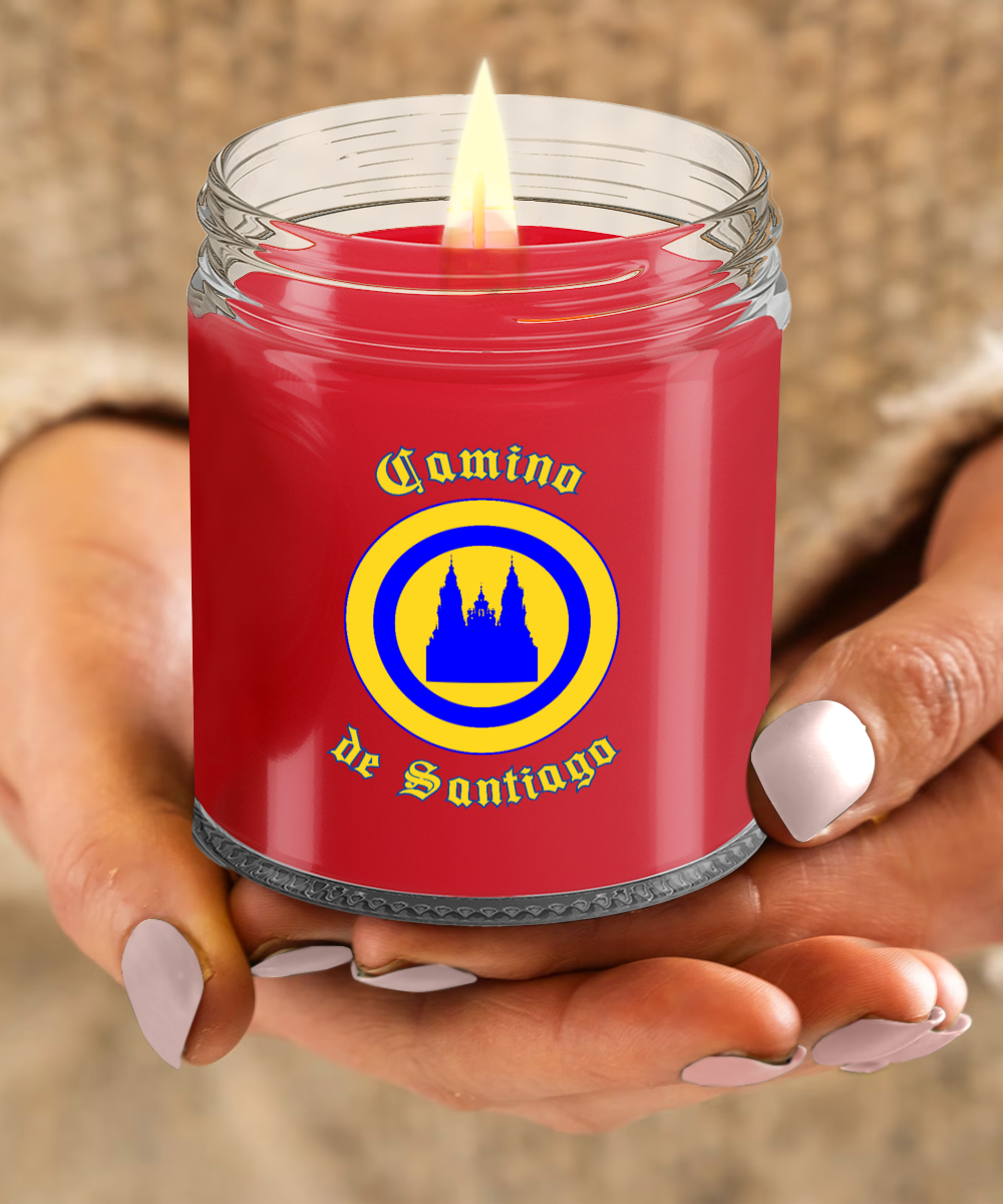 Camino de Santiago Glass Jar Soy Candle, 4 Scents, Gift for Christmas, Birthday Peregrino