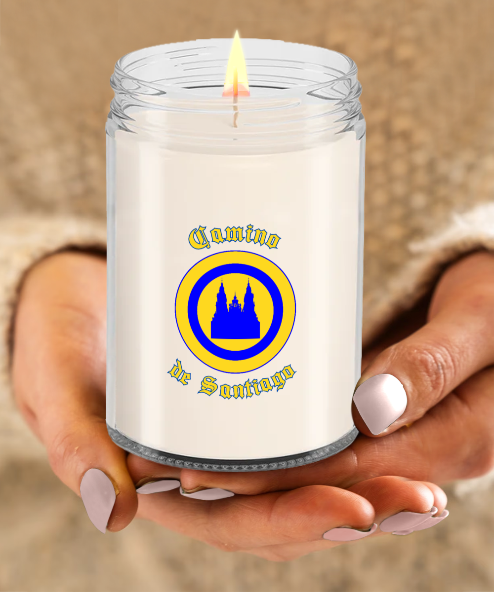 Camino de Santiago Glass Jar Soy Candle, 4 Scents, Gift for Christmas, Birthday Peregrino