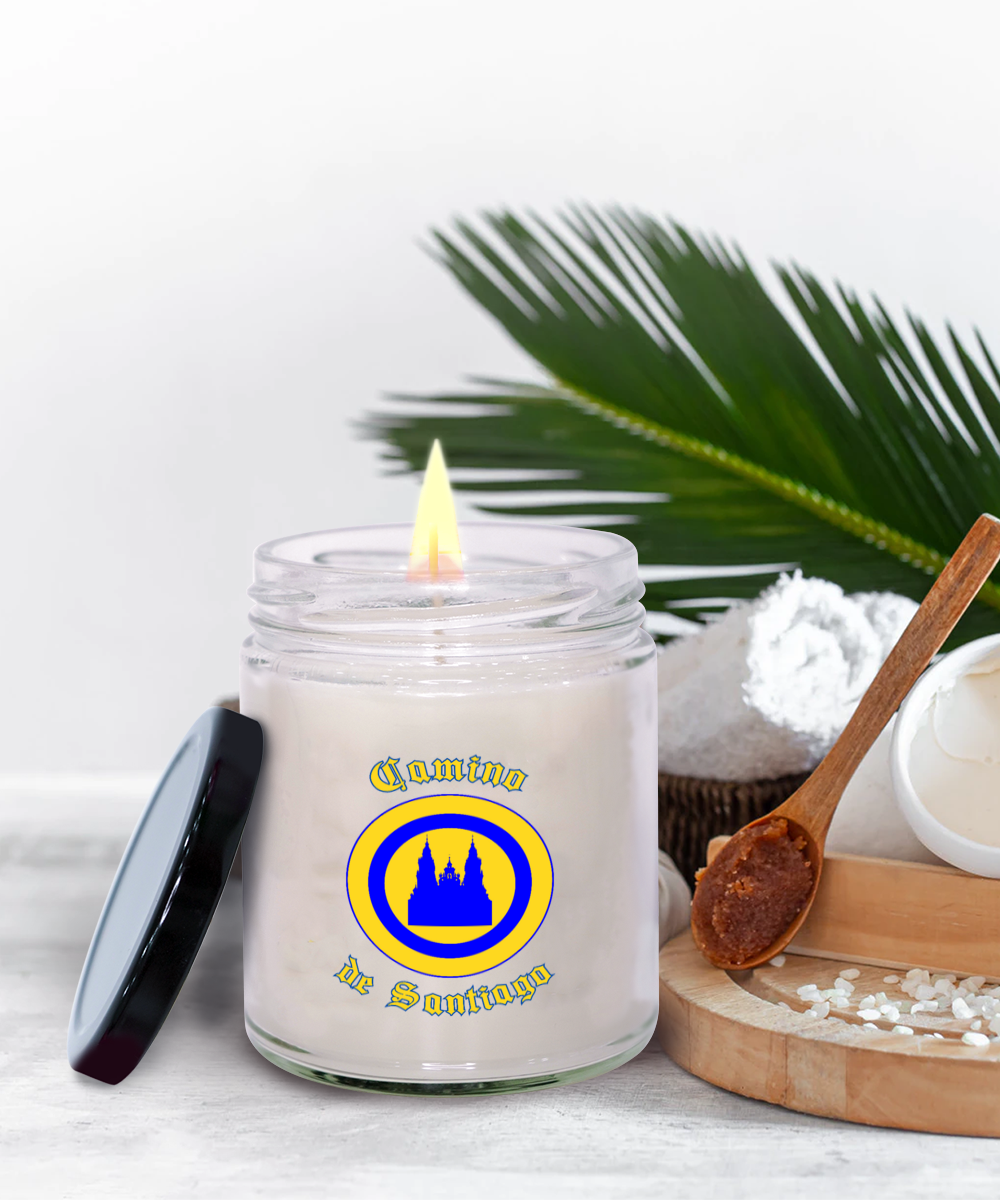 Camino de Santiago Glass Jar Soy Candle, 4 Scents, Gift for Christmas, Birthday Peregrino