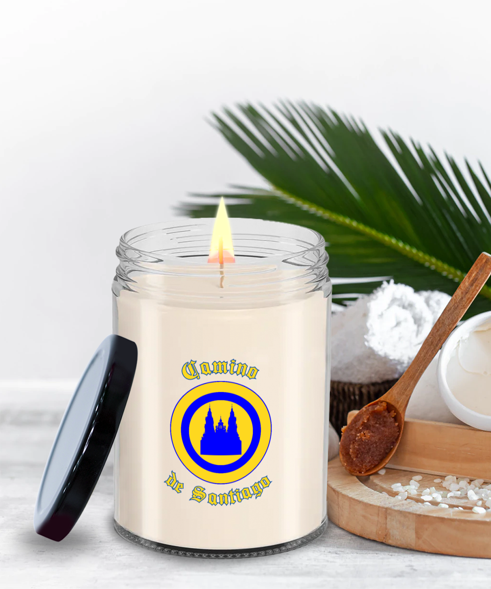 Camino de Santiago Glass Jar Soy Candle, 4 Scents, Gift for Christmas, Birthday Peregrino