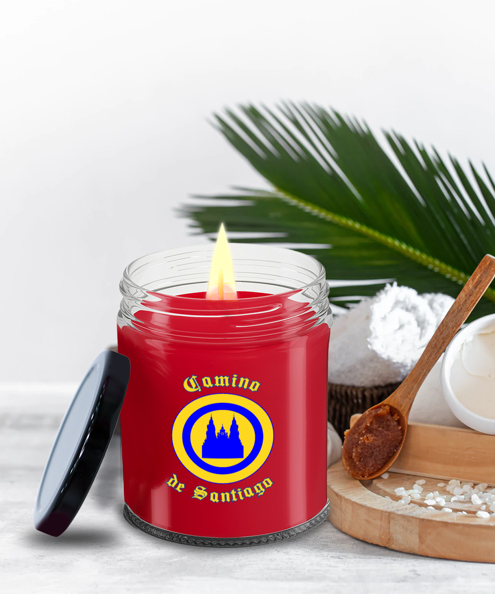 Camino de Santiago Glass Jar Soy Candle, 4 Scents, Gift for Christmas, Birthday Peregrino