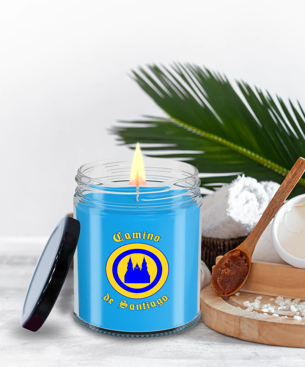 Camino de Santiago Glass Jar Soy Candle, 4 Scents, Gift for Christmas, Birthday Peregrino