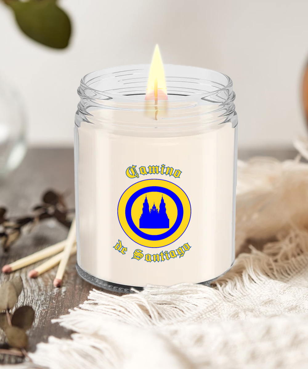 Camino de Santiago Glass Jar Soy Candle, 4 Scents, Gift for Christmas, Birthday Peregrino