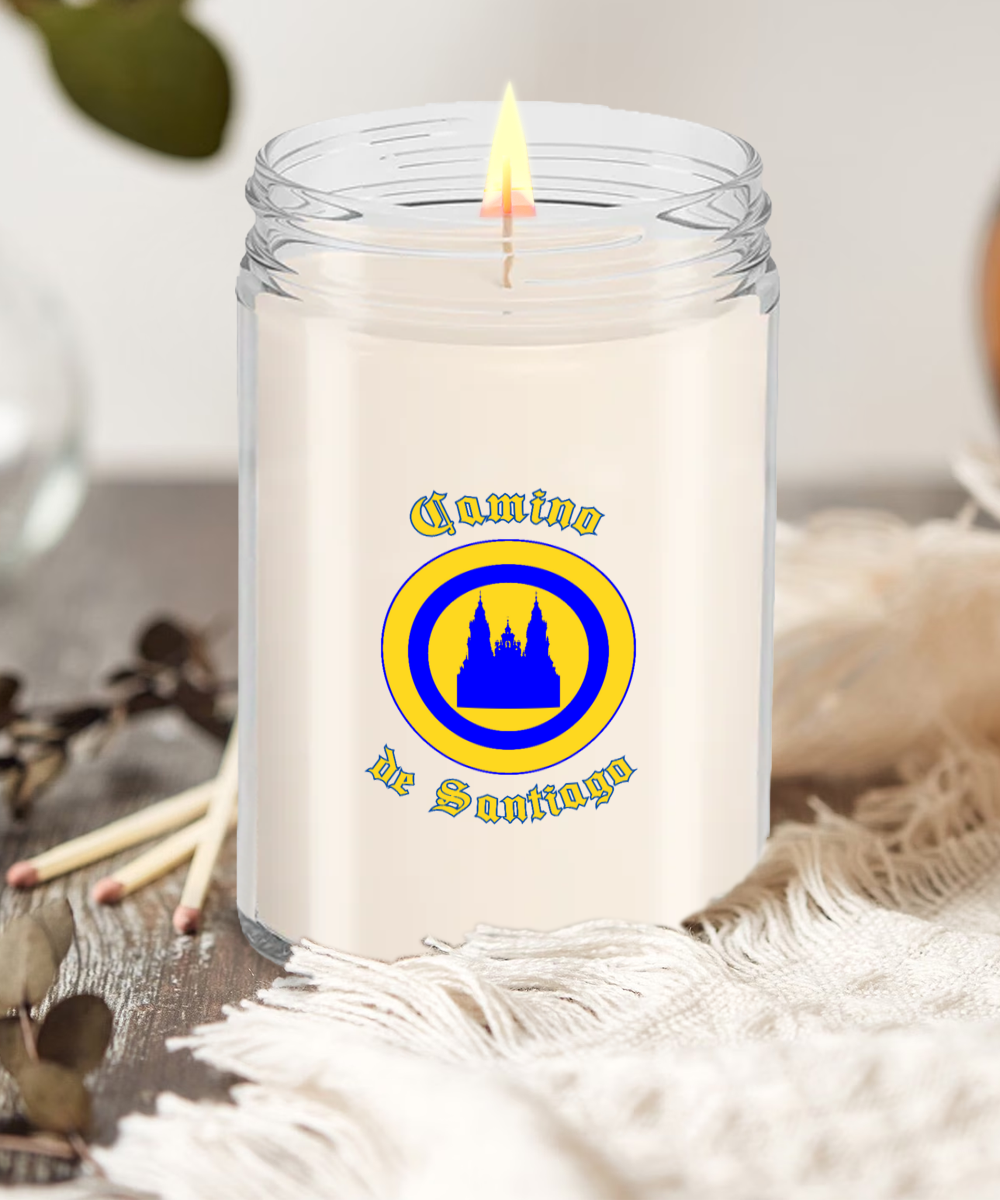 Camino de Santiago Glass Jar Soy Candle, 4 Scents, Gift for Christmas, Birthday Peregrino